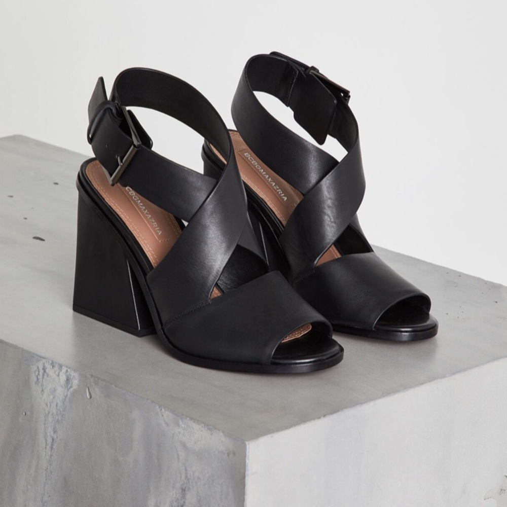 BCBG Sara Block Heel Sandal